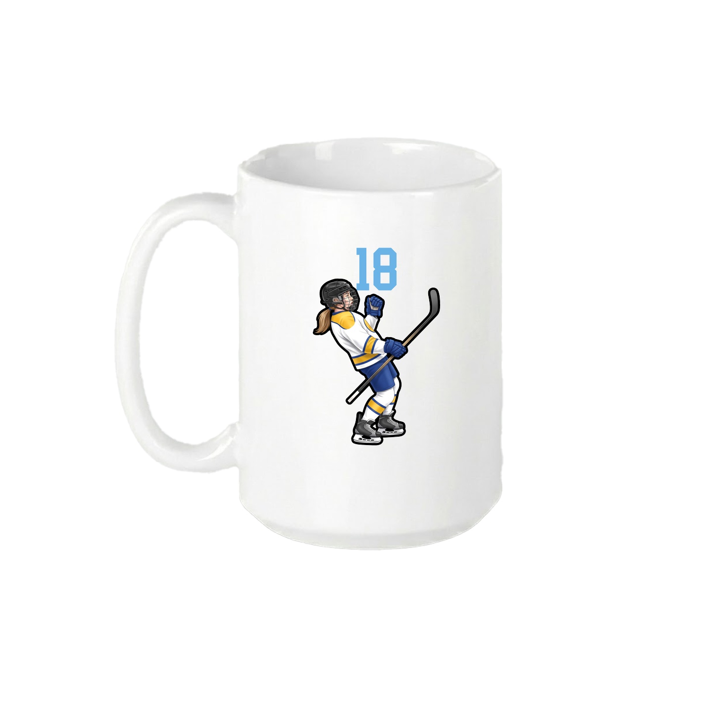 15oz Coffee Mug — Number Top in White