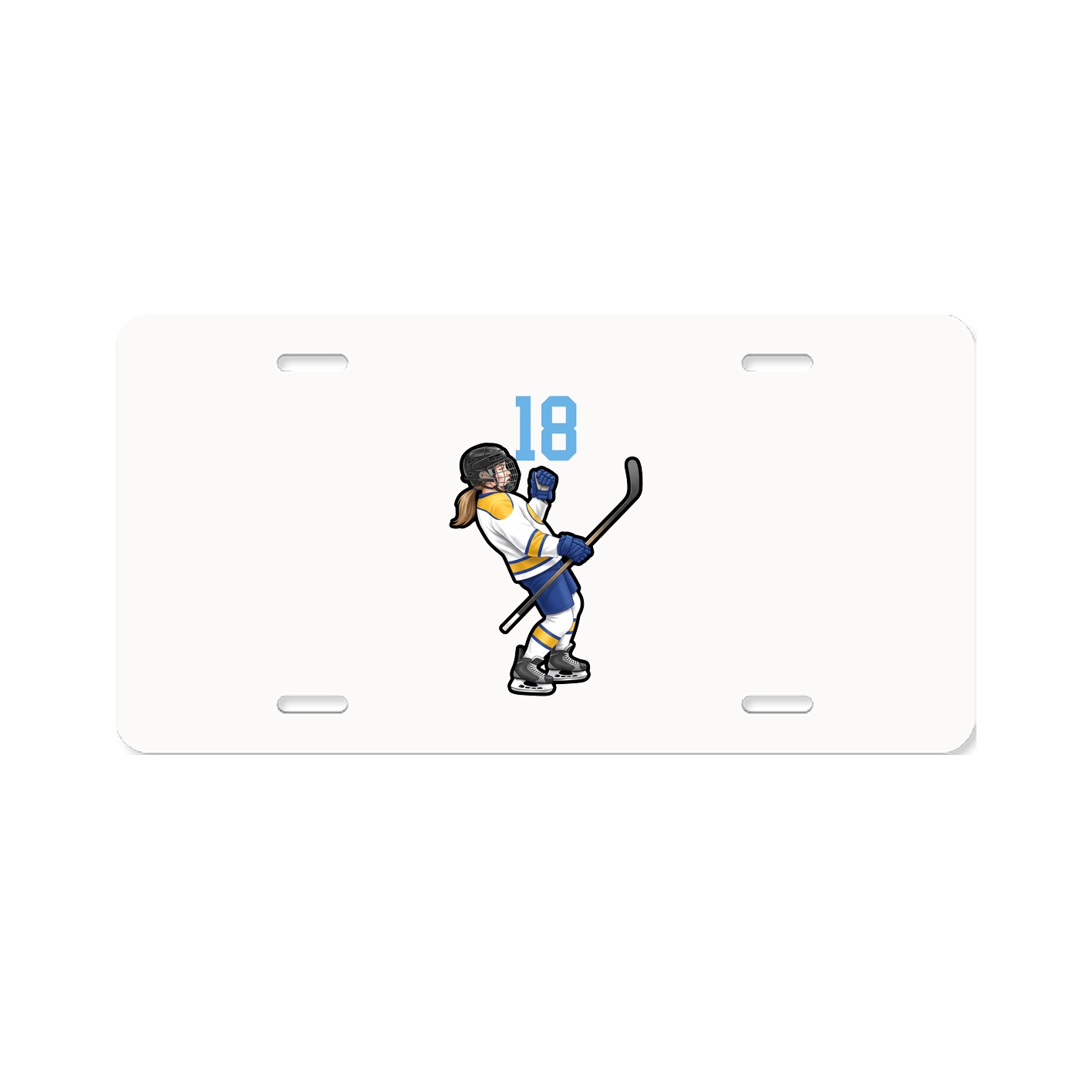 License Plate — Number Top in Classic