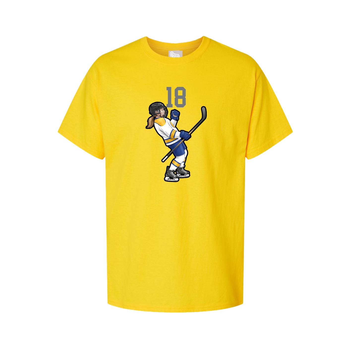 Youth Tee — Number Top in Gold