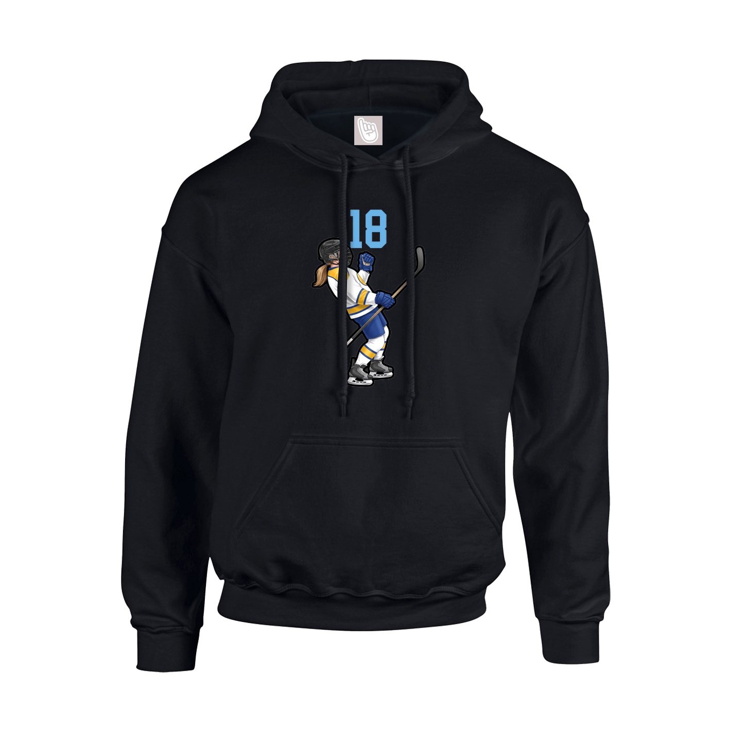 Hoodie — Number Top in Black