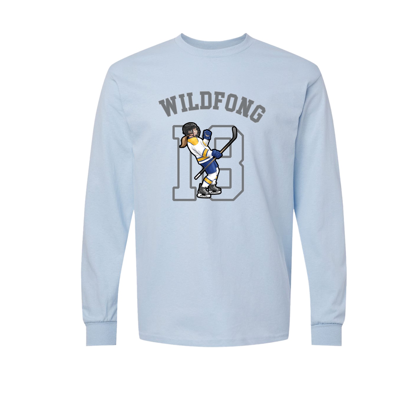 Long Sleeve Tee — Shirsey Arch in Light Blue