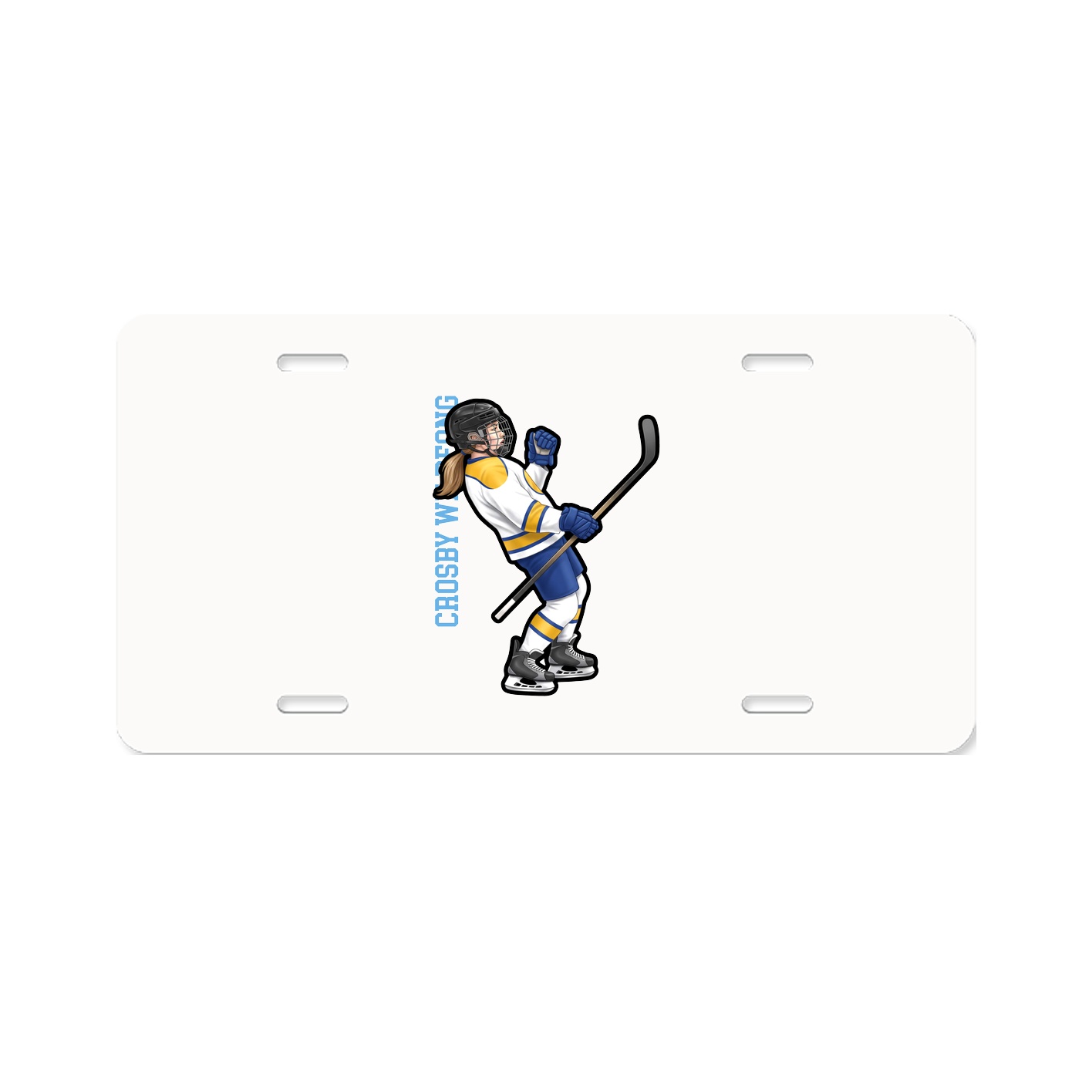 License Plate — Name Vertical in Classic