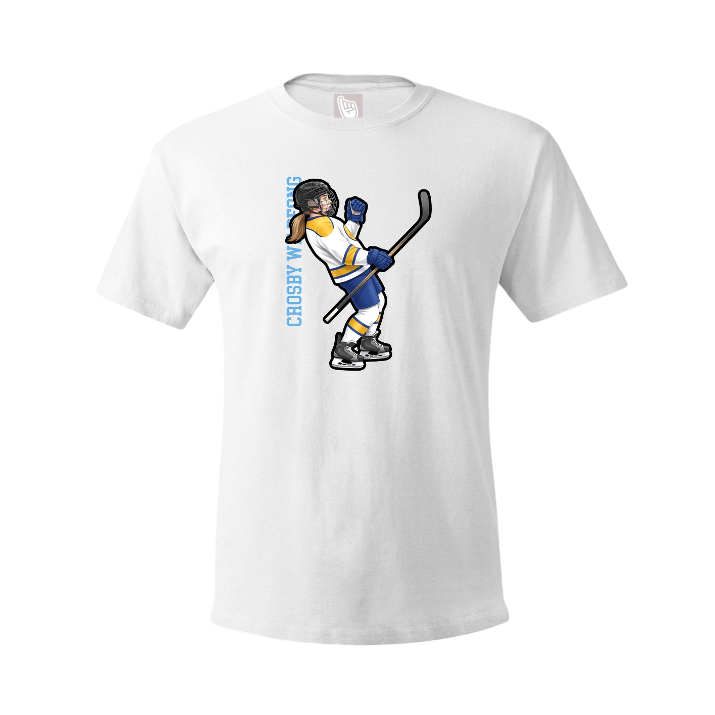 Tee — Name Vertical in White