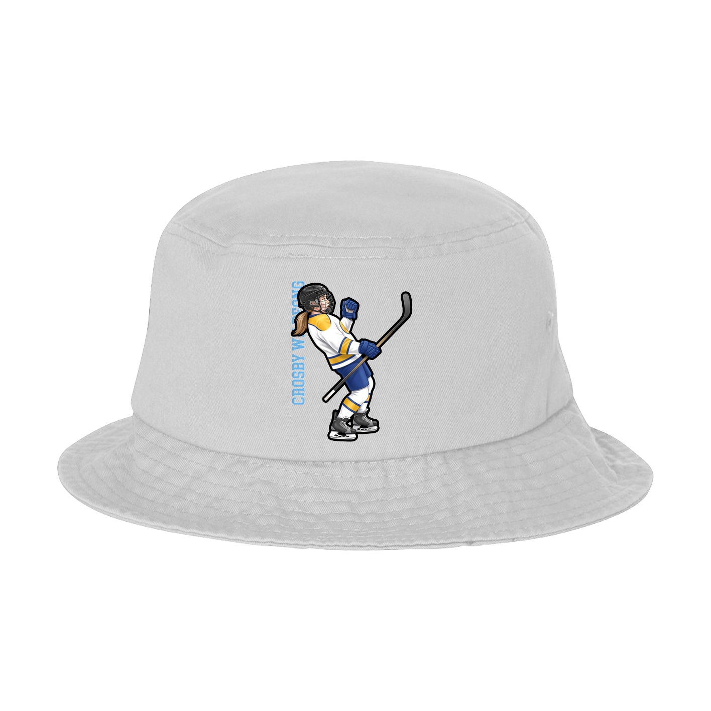 Bucket Cap — Name Vertical in White