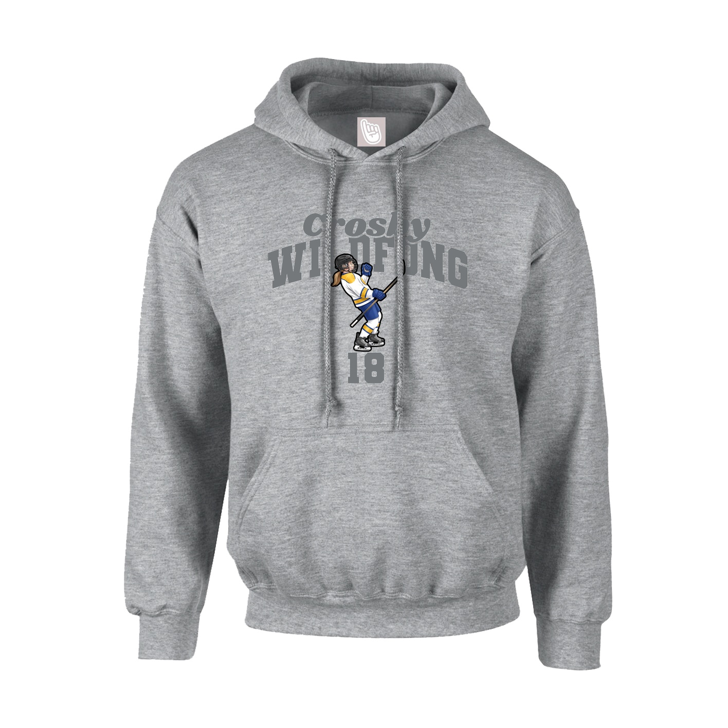 Youth Hoodie — Signature Arch in Grey
