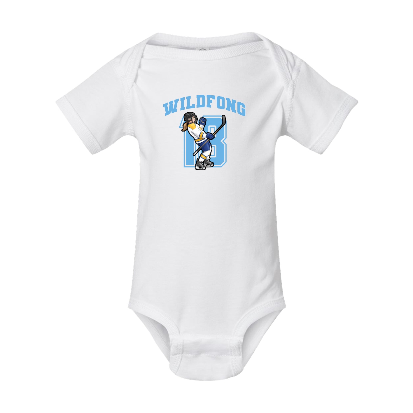 Baby Onesie — Number in White