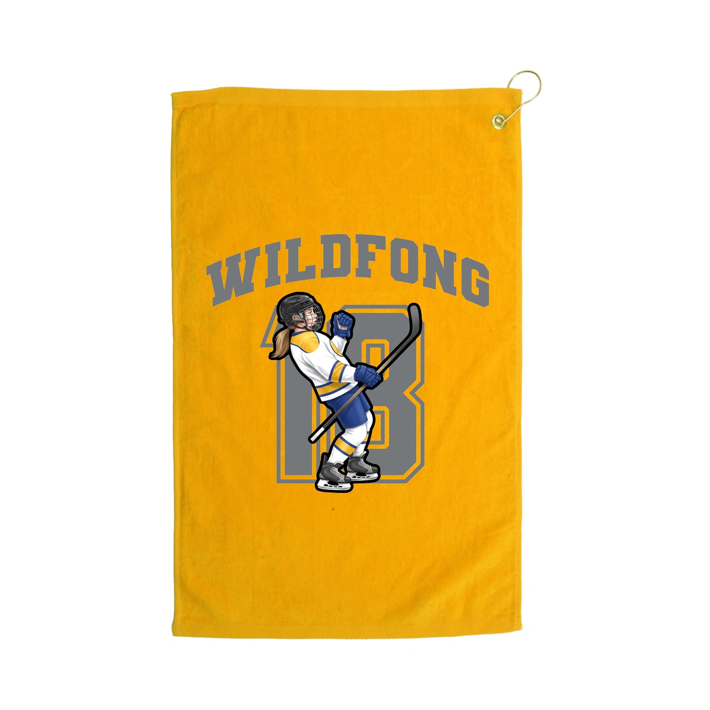 Golf Towel — Number in Gold
