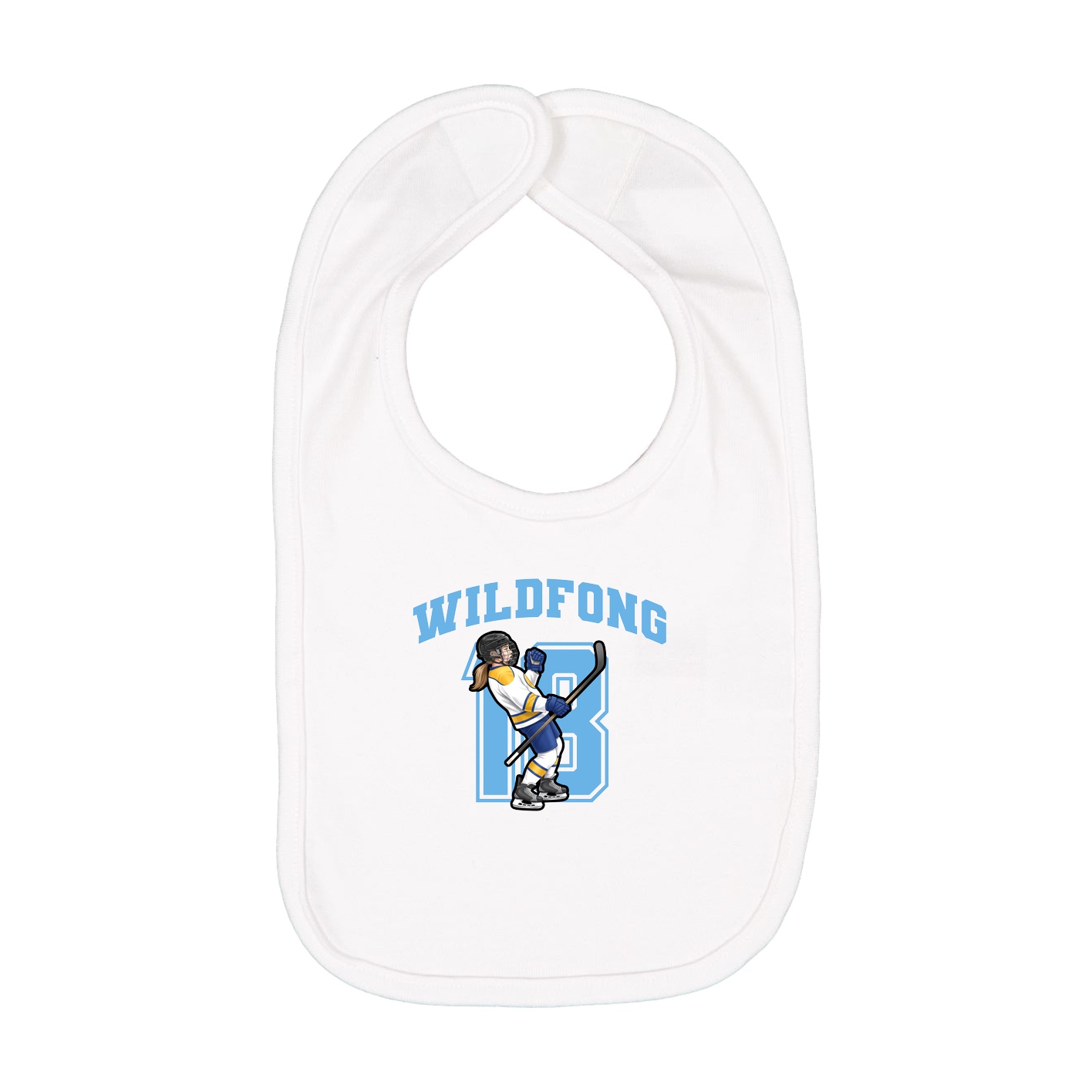 Infant Bib — Number in White