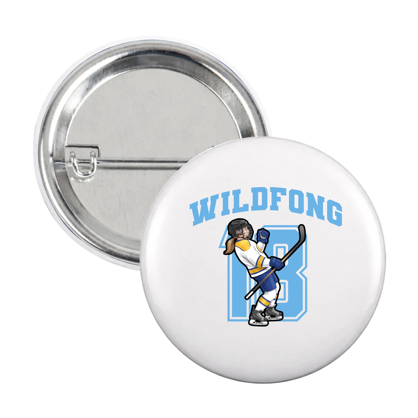 Game Day Button — Number in White