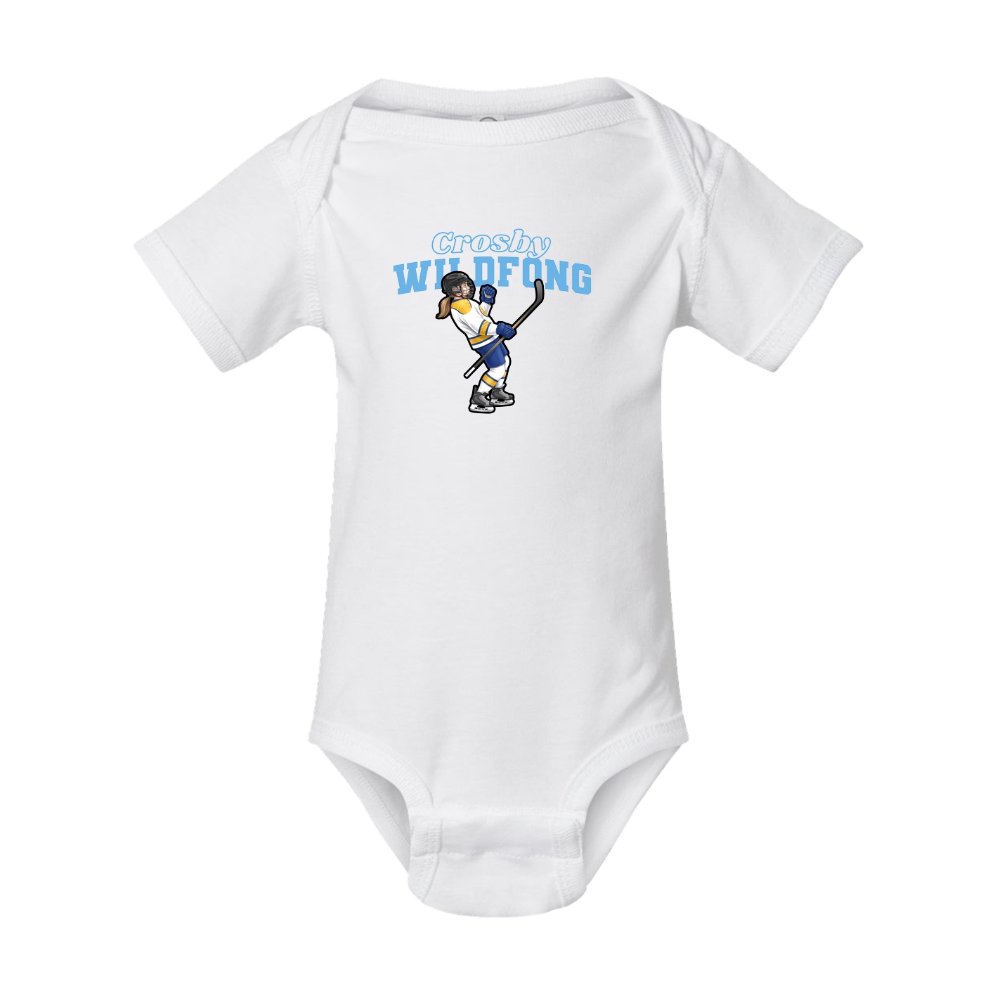 Baby Onesie — Name Arch in White