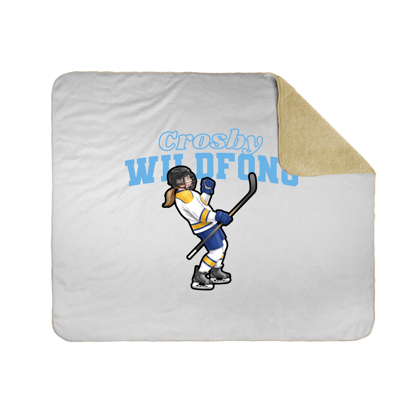 Throw Blanket — Name Arch in White