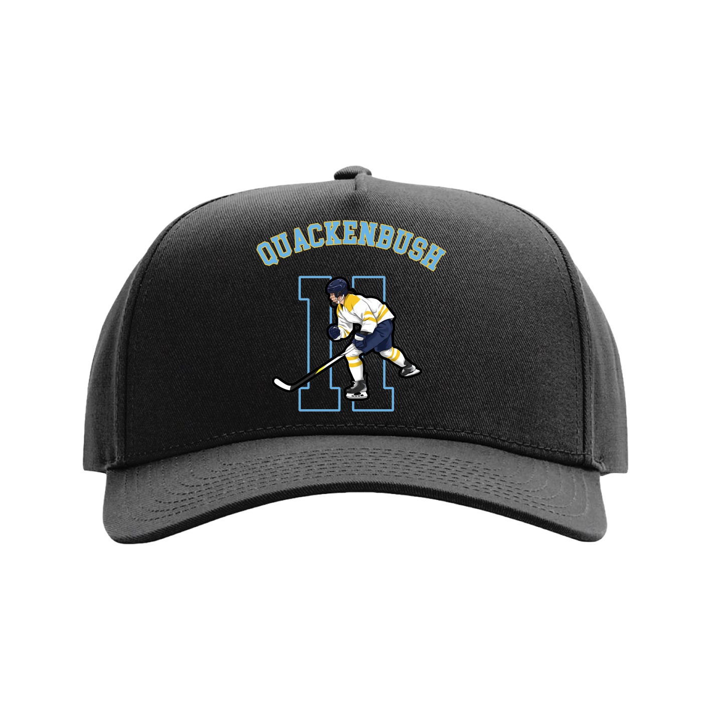 Full Fabric Five-Panel Champ Cap — Shirsey Arch in Black