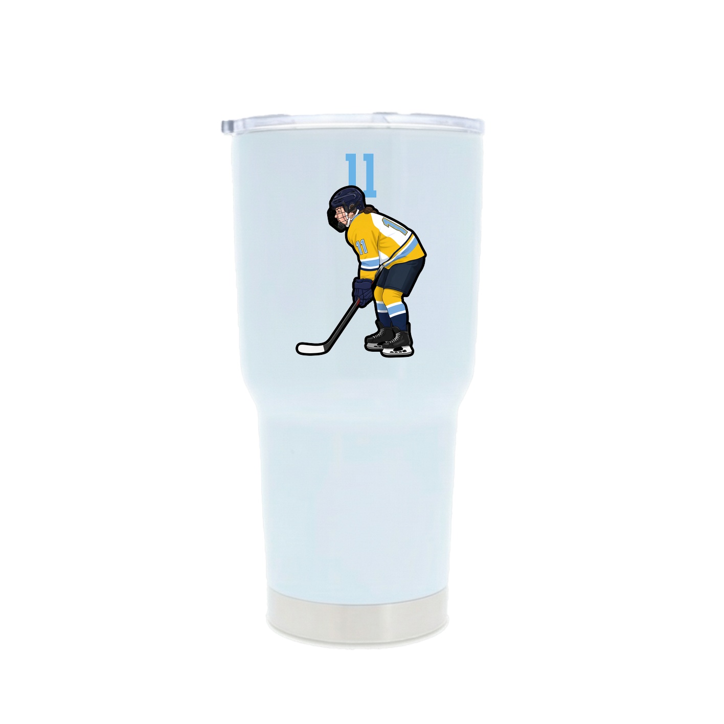 30oz Stainless Steel Tumbler — Number Top in White