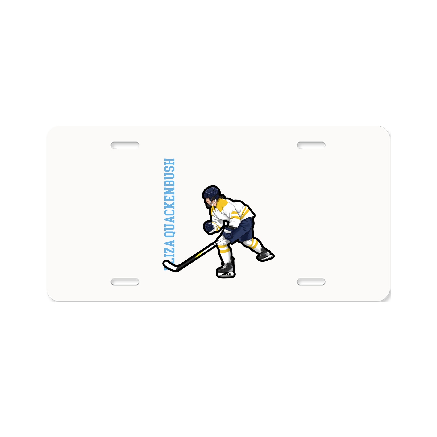 License Plate — Name Vertical in Classic