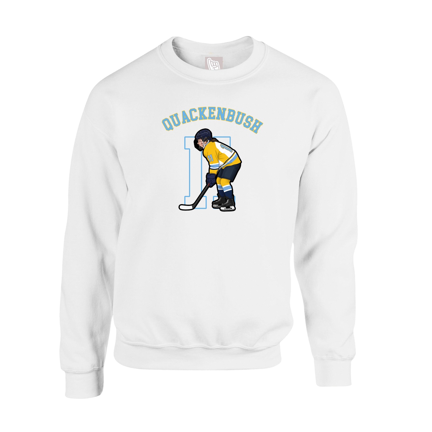 Fleece Crew — Shirsey Arch in White