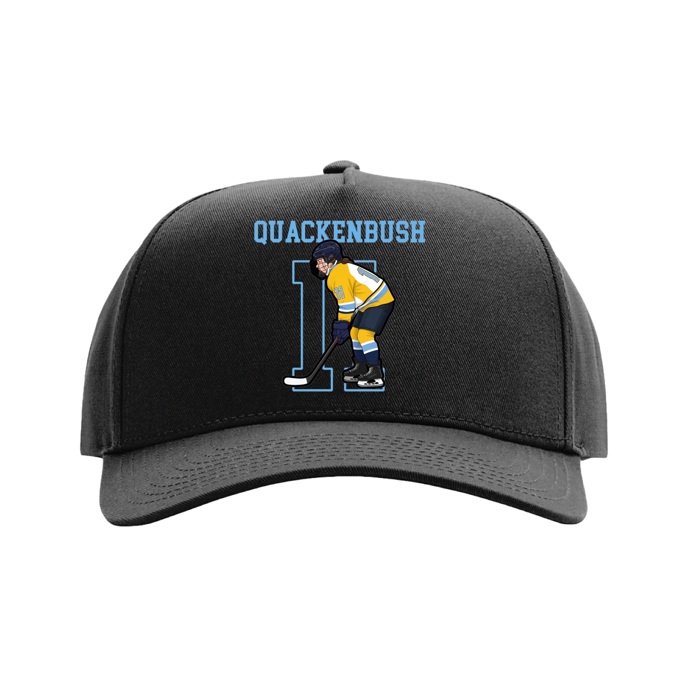 Full Fabric Five-Panel Champ Cap — Shirsey in Black