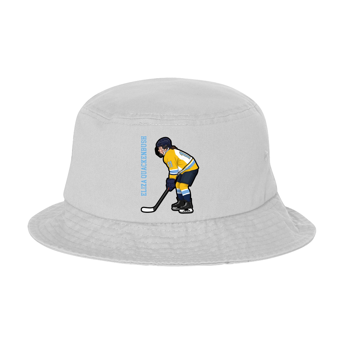 Bucket Cap — Name Vertical in White