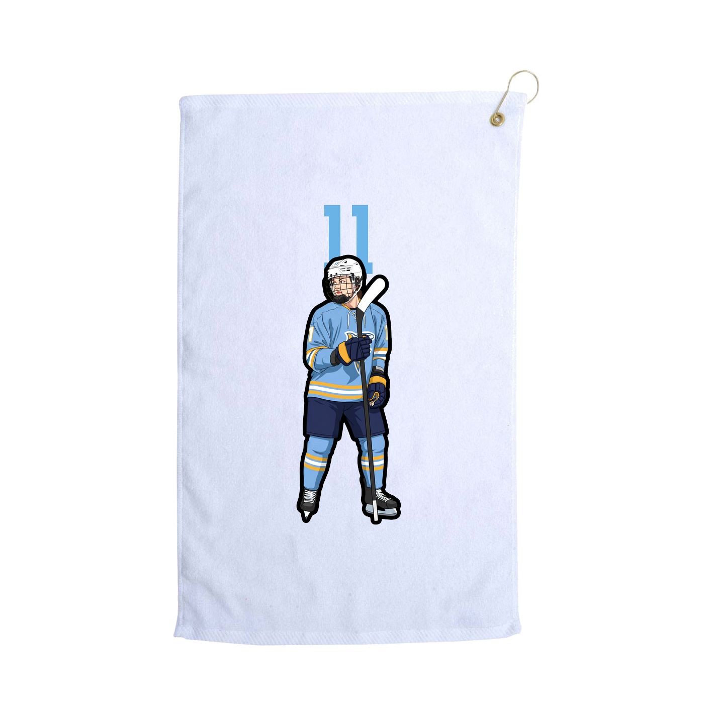 Golf Towel — Number Top in White
