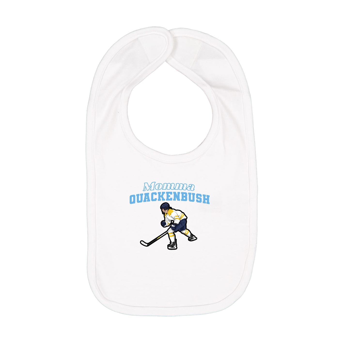Infant Bib — Mothers Day Block in White