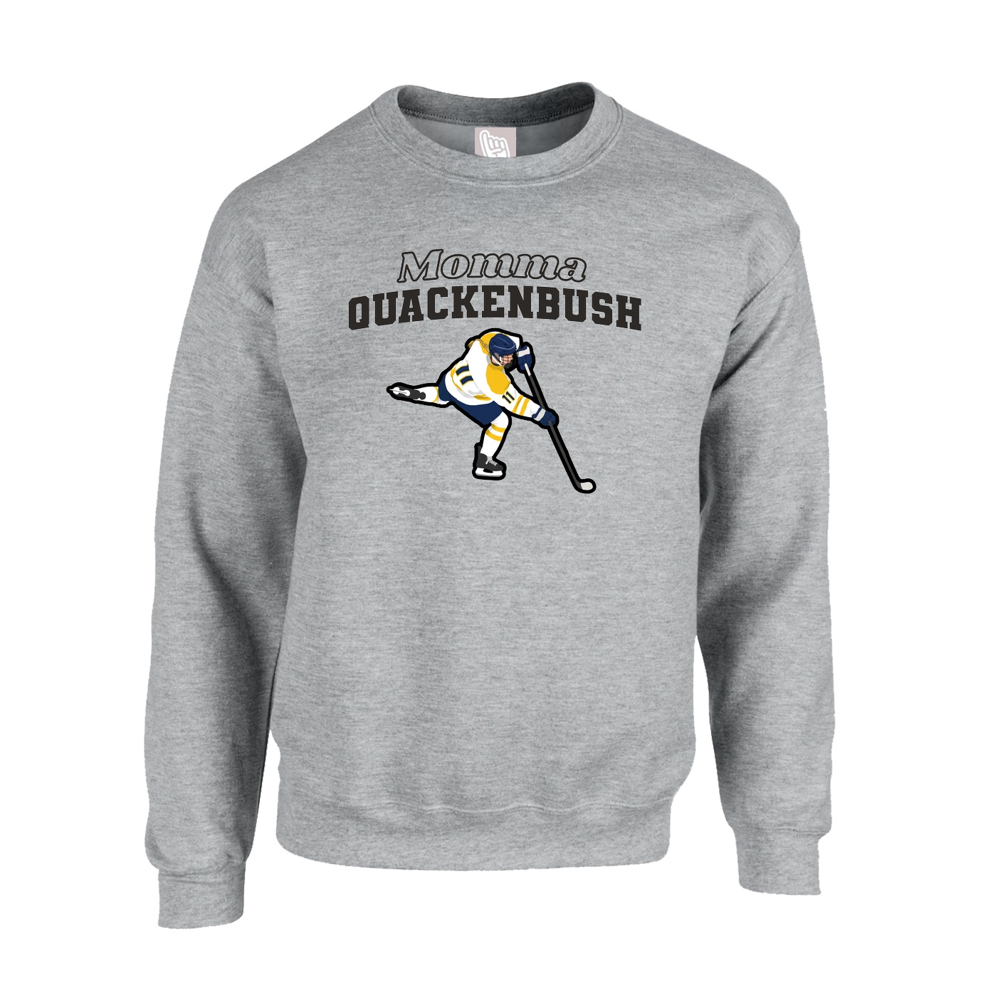 Fleece Crew — Mothers Day Block in Grey