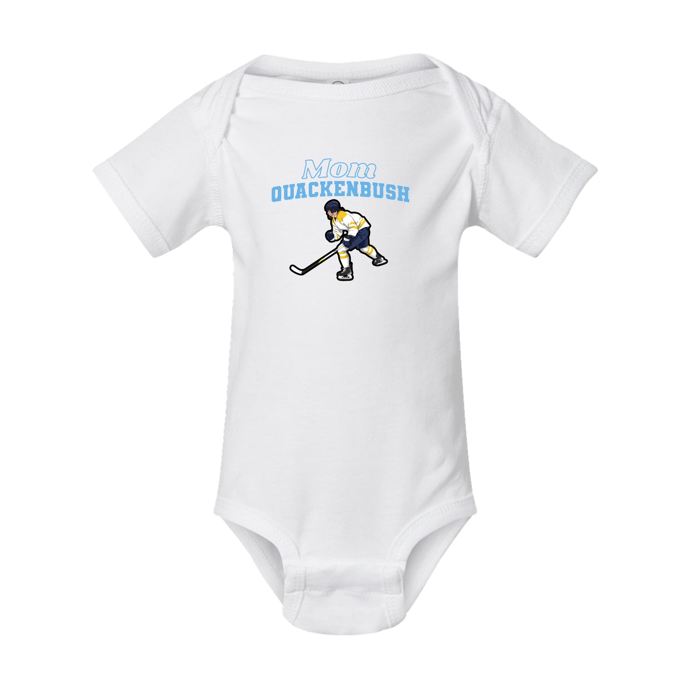 Baby Onesie — Mothers Day Block in White