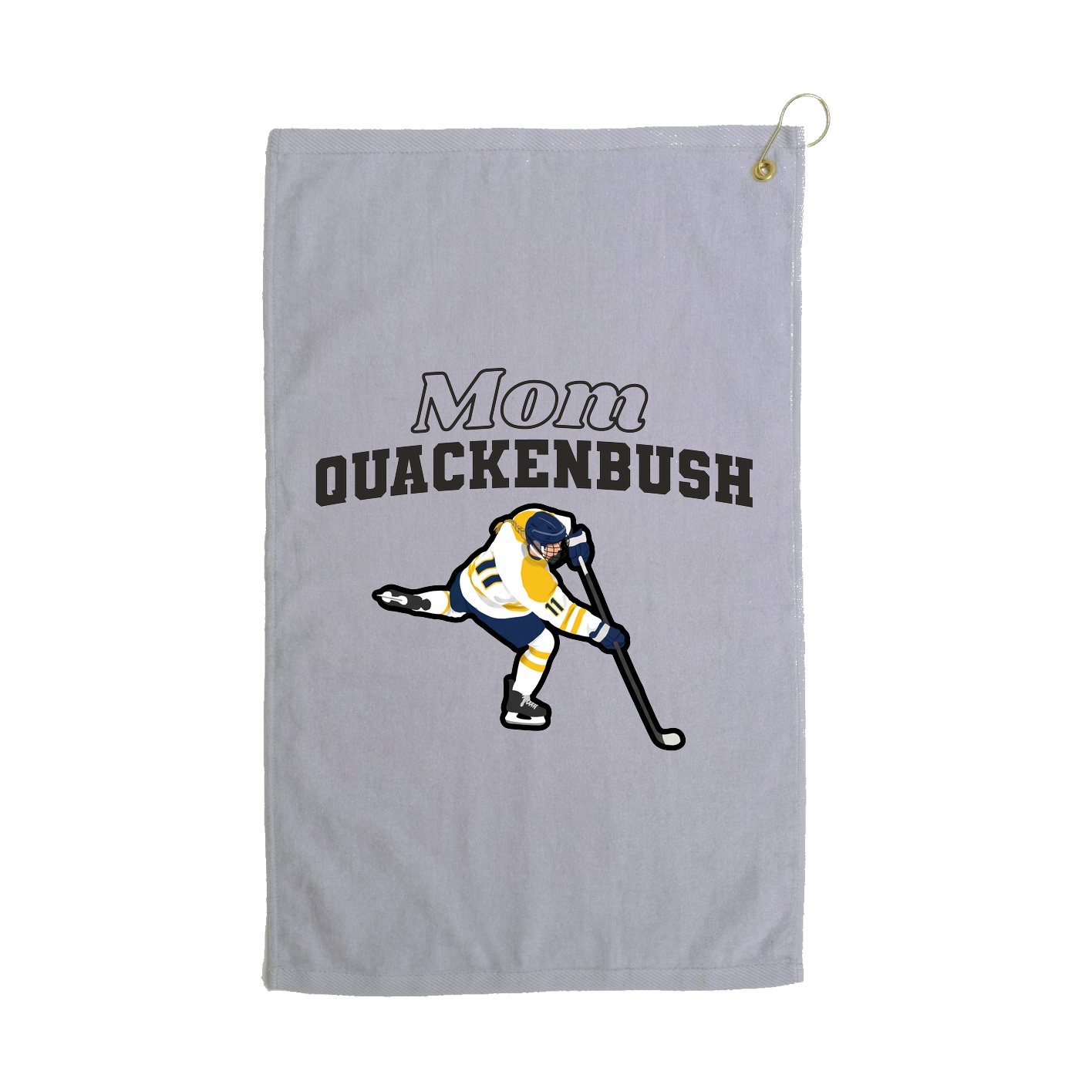Golf Towel — Mothers Day Block in Grey