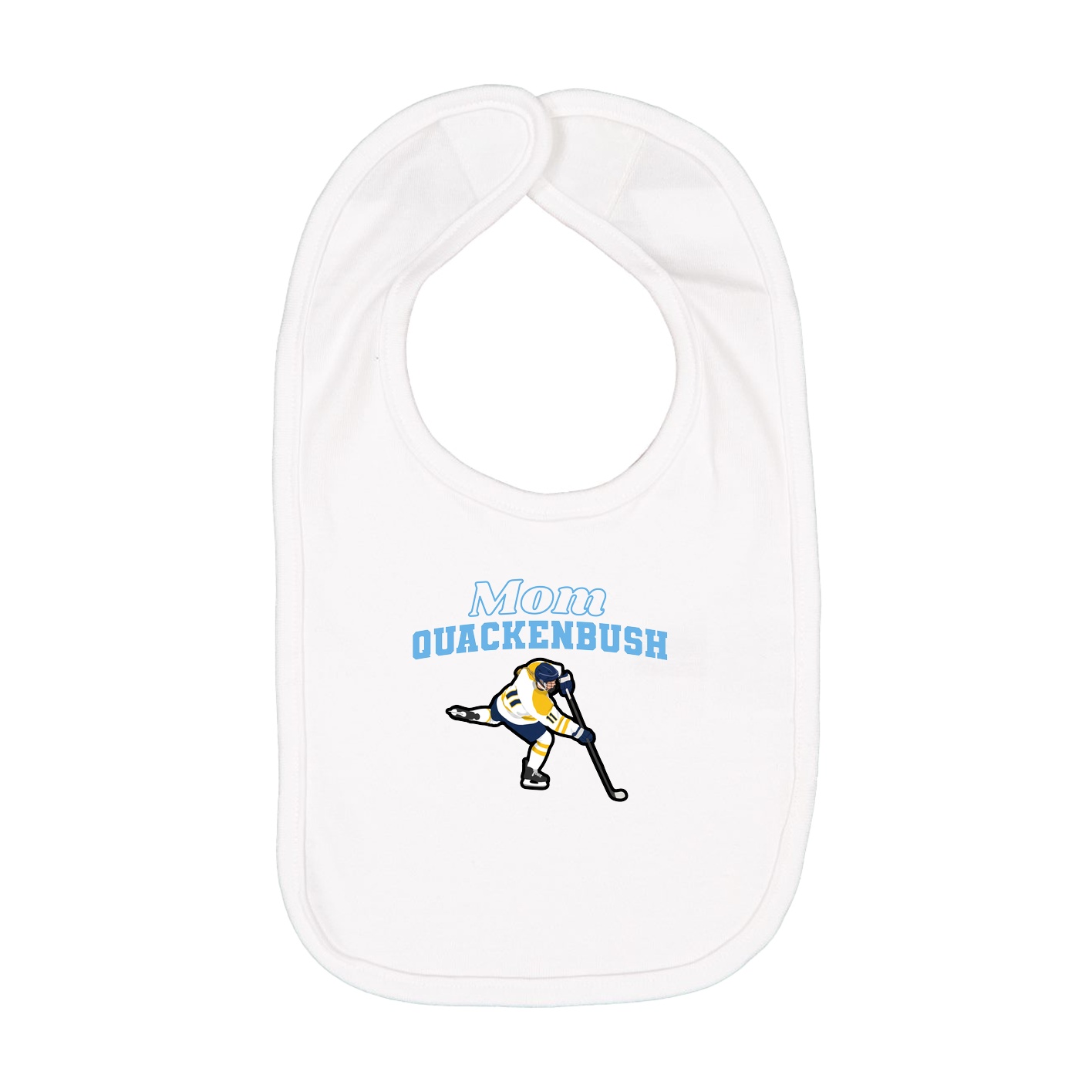Infant Bib — Mothers Day Block in White