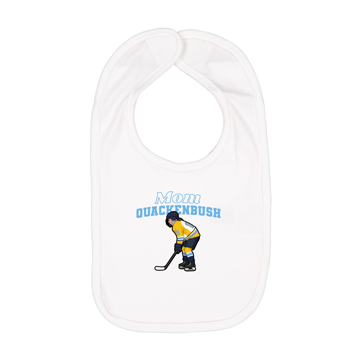 Infant Bib — Mothers Day Block in White