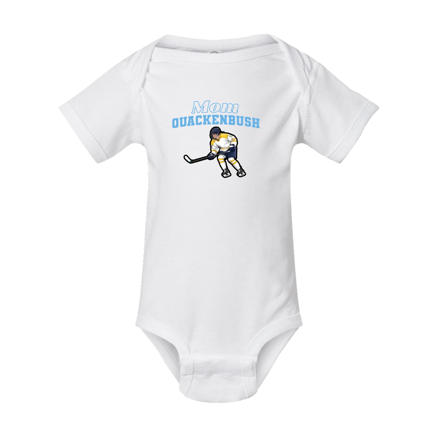 Baby Onesie — Mothers Day Block in White