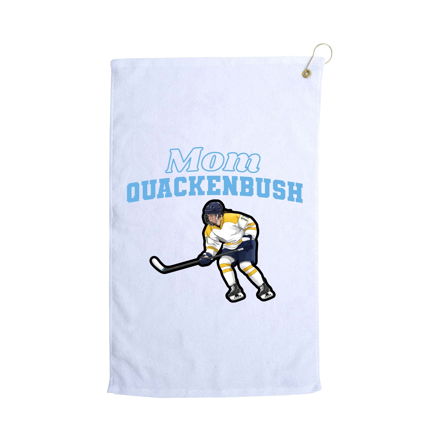Golf Towel — Mothers Day Block in White