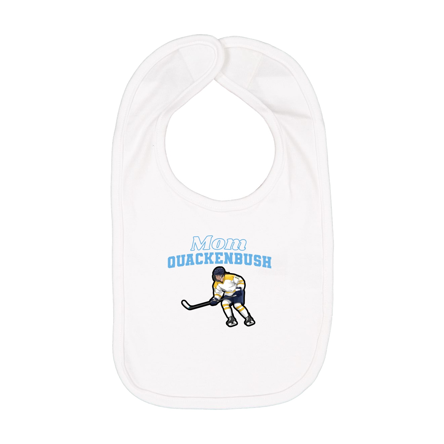Infant Bib — Mothers Day Block in White