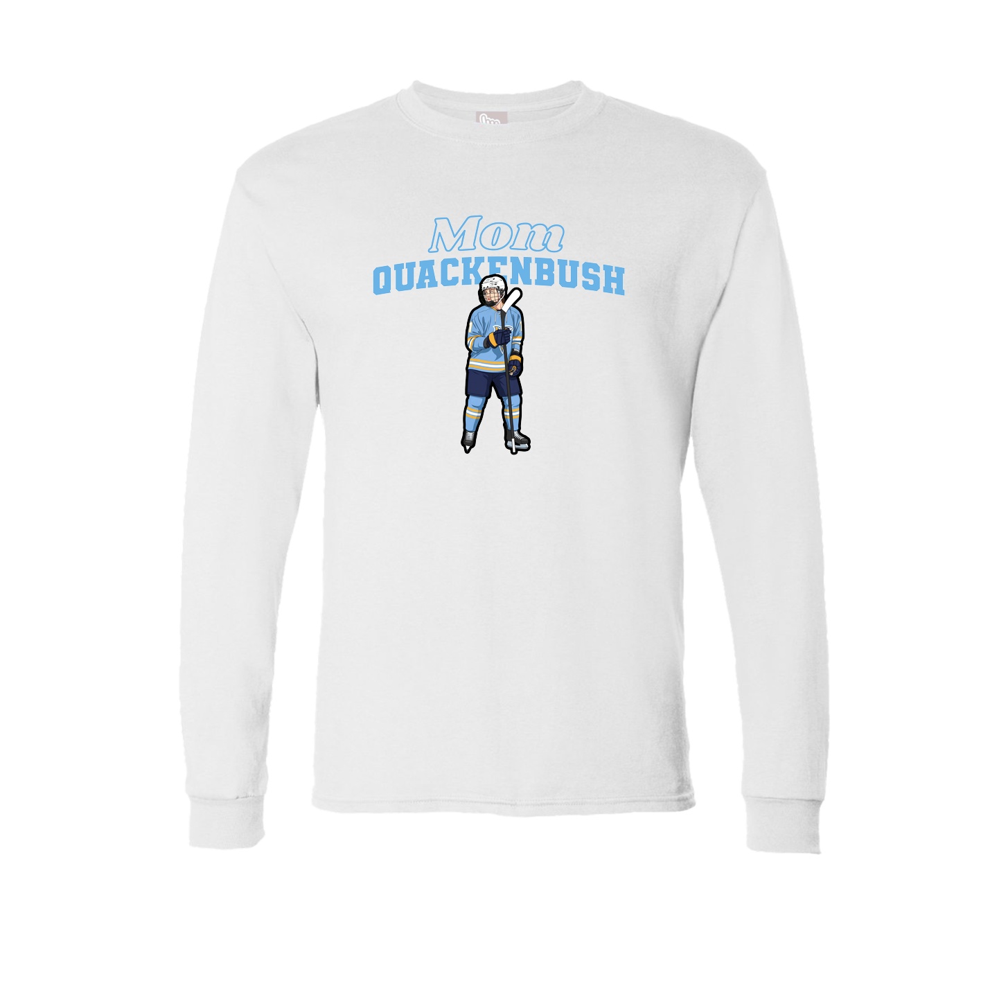 Long Sleeve Tee — Mothers Day Block in White