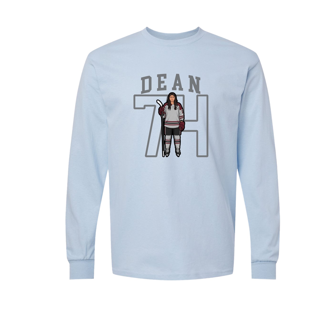 Long Sleeve Tee — Shirsey in Light Blue