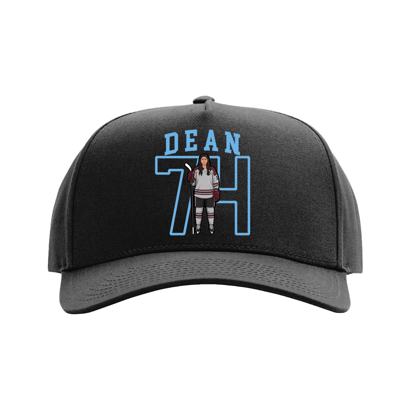 Full Fabric Five-Panel Champ Cap — Shirsey in Black