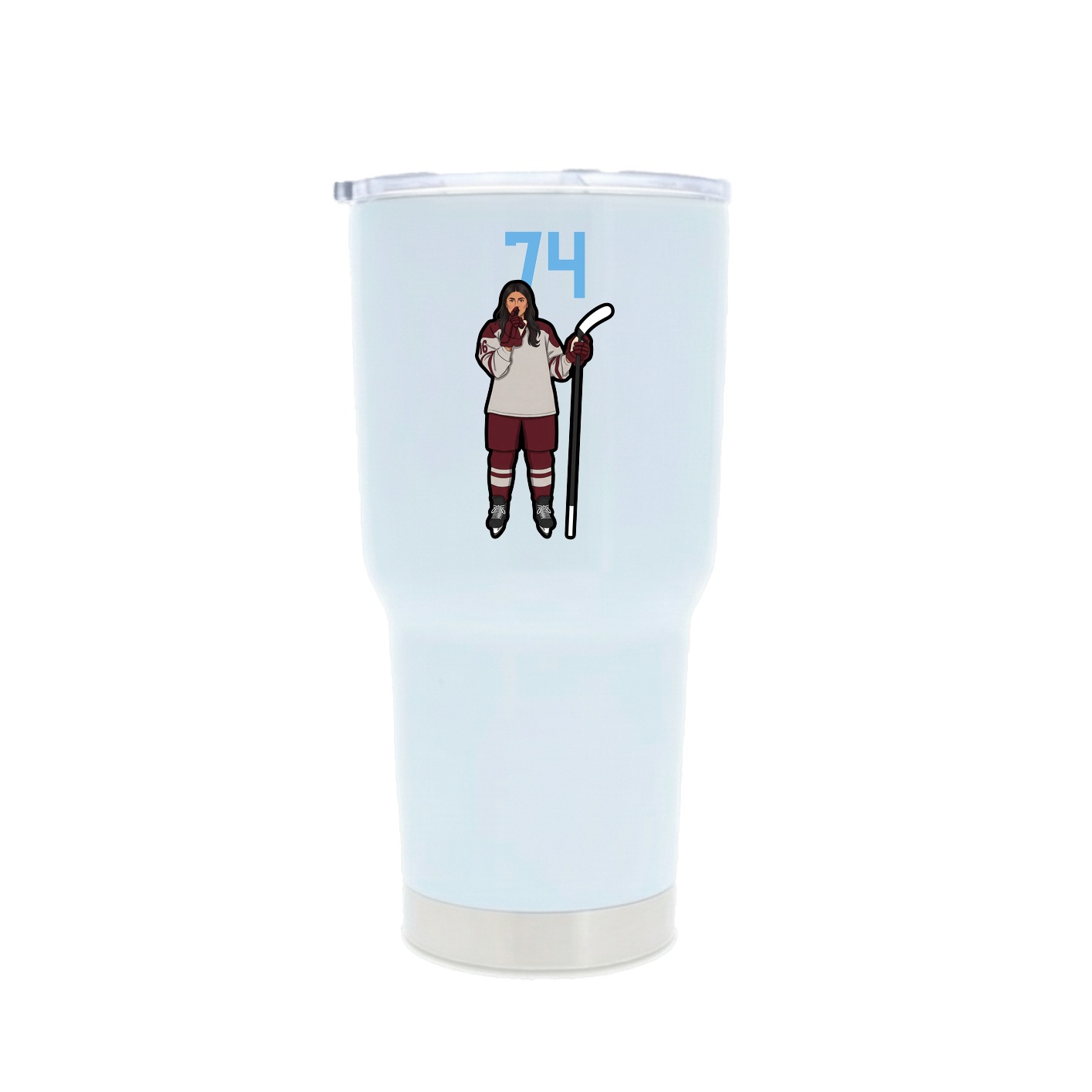 30oz Stainless Steel Tumbler — Number Top in White
