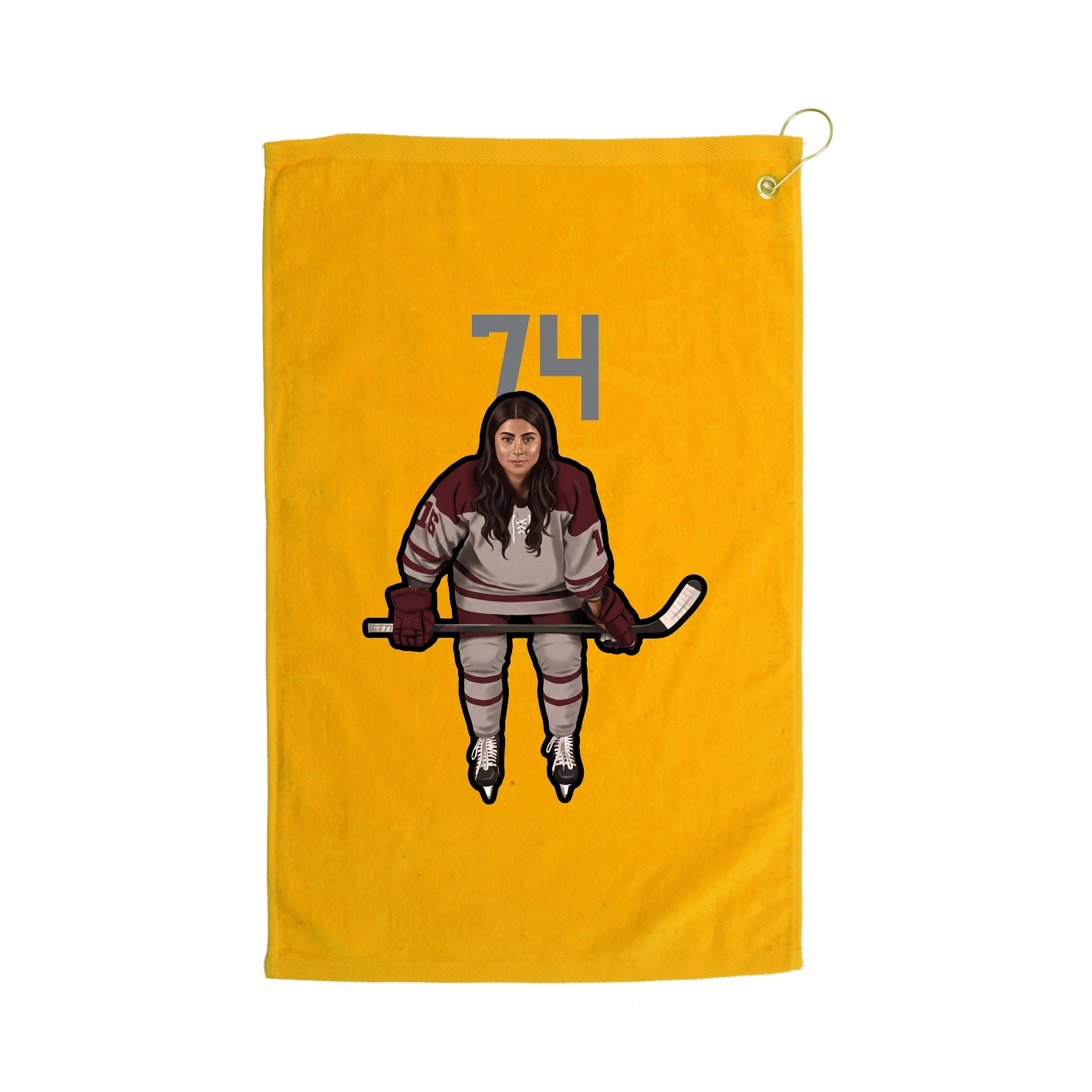 Golf Towel — Number Top in Gold