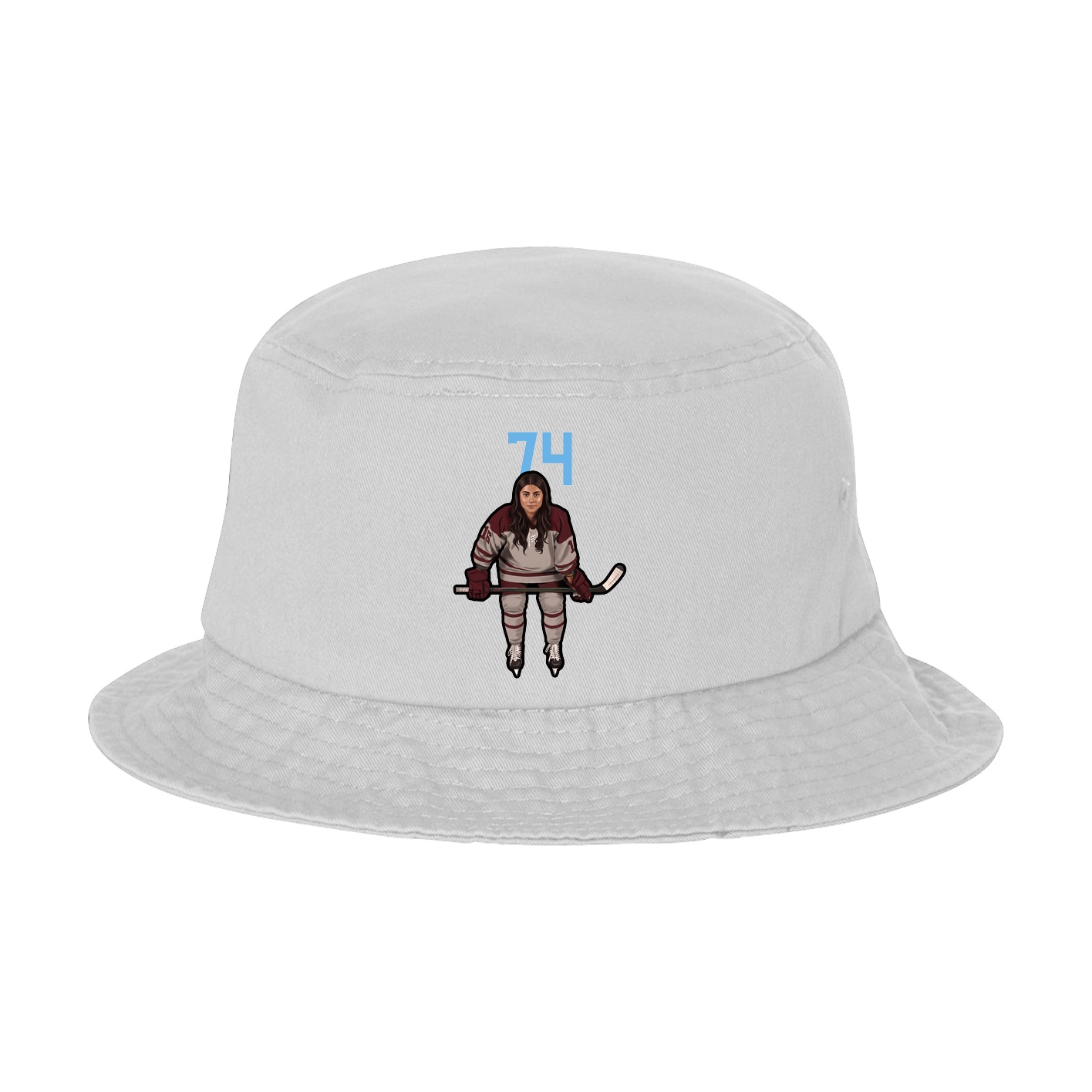 Bucket Cap — Number Top in White