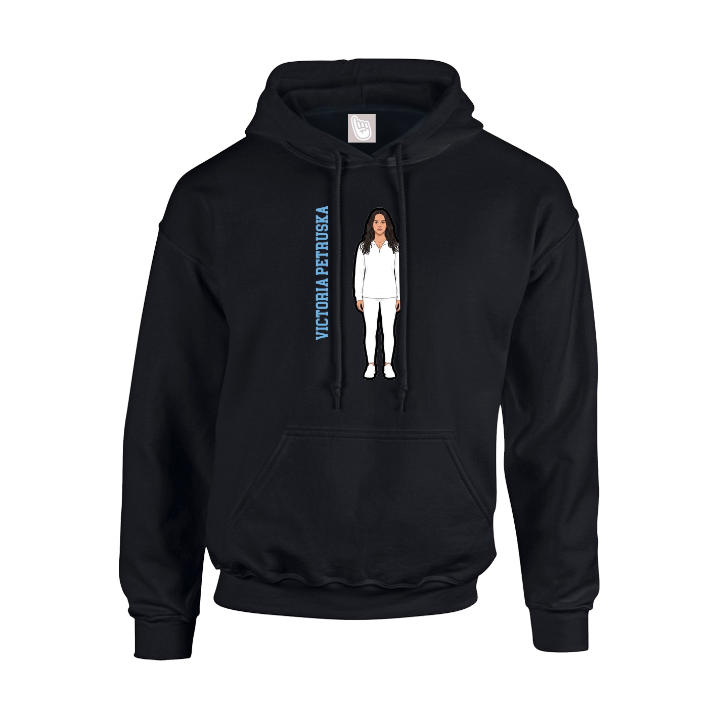 Hoodie — Name Vertical in Black