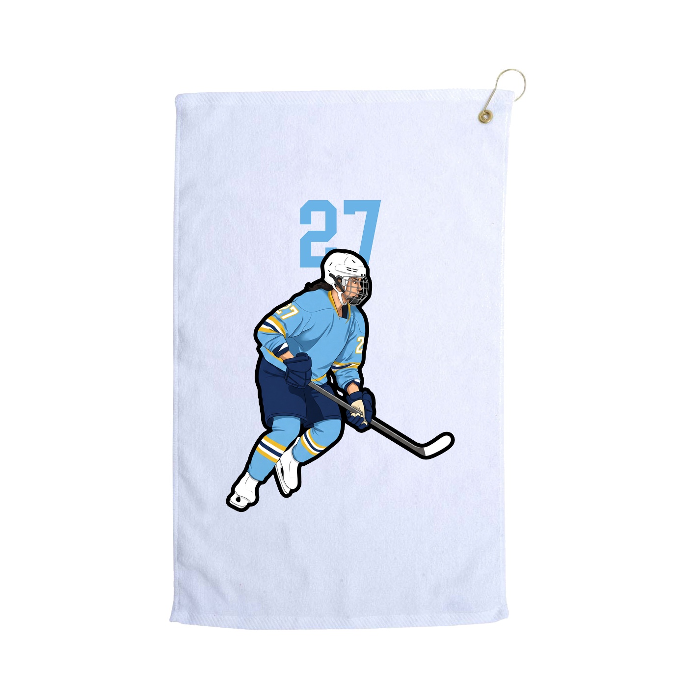 Golf Towel — Number Top in White