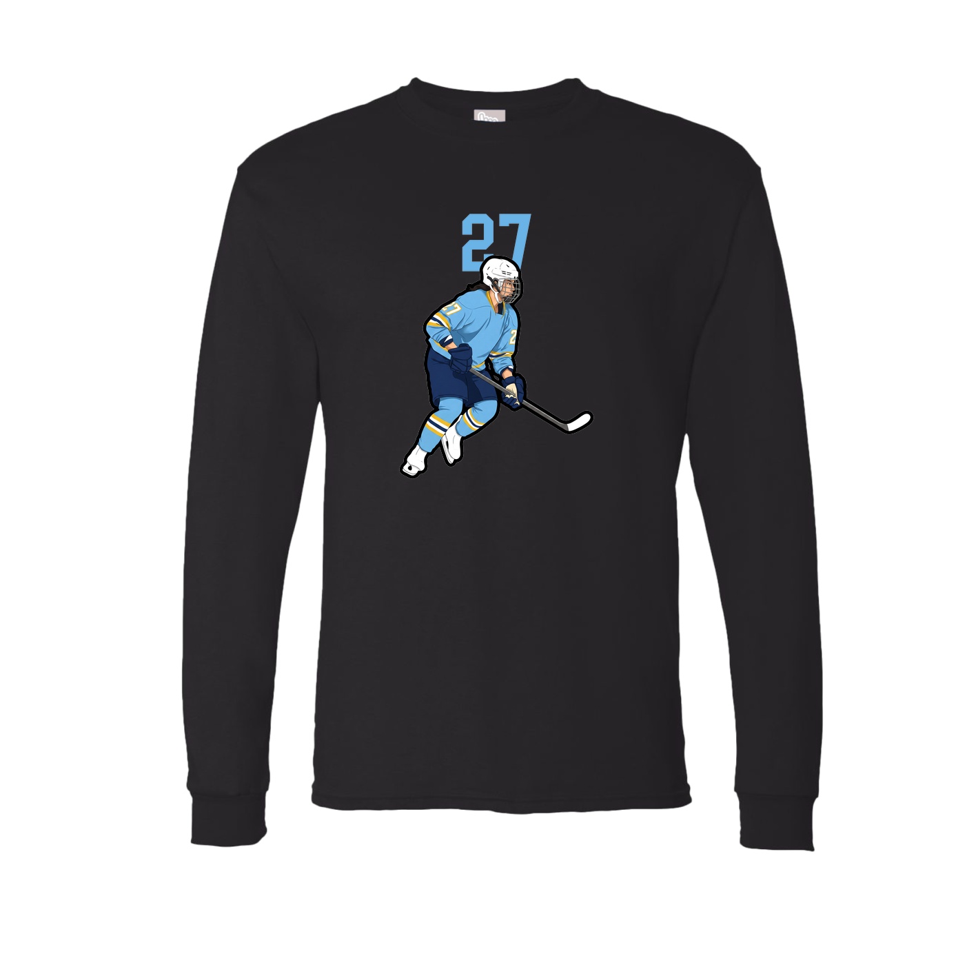 Long Sleeve Tee — Number Top in Black