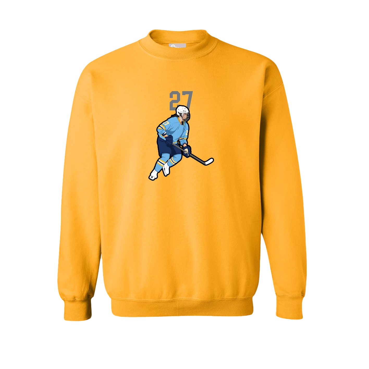 Fleece Crew — Number Top in Gold