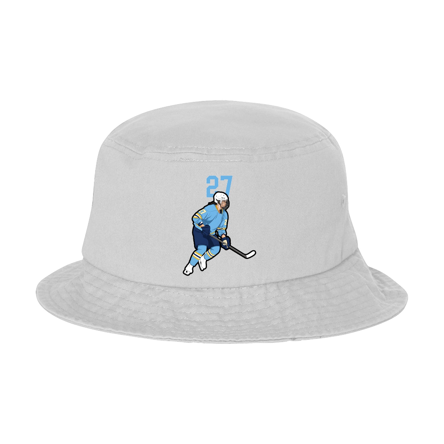 Bucket Cap — Number Top in White