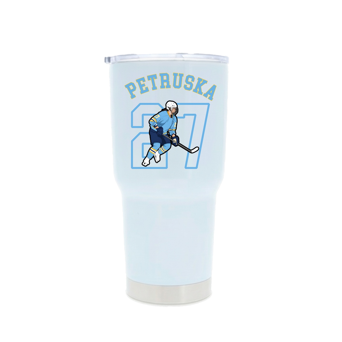 30oz Stainless Steel Tumbler — Shirsey Arch in White