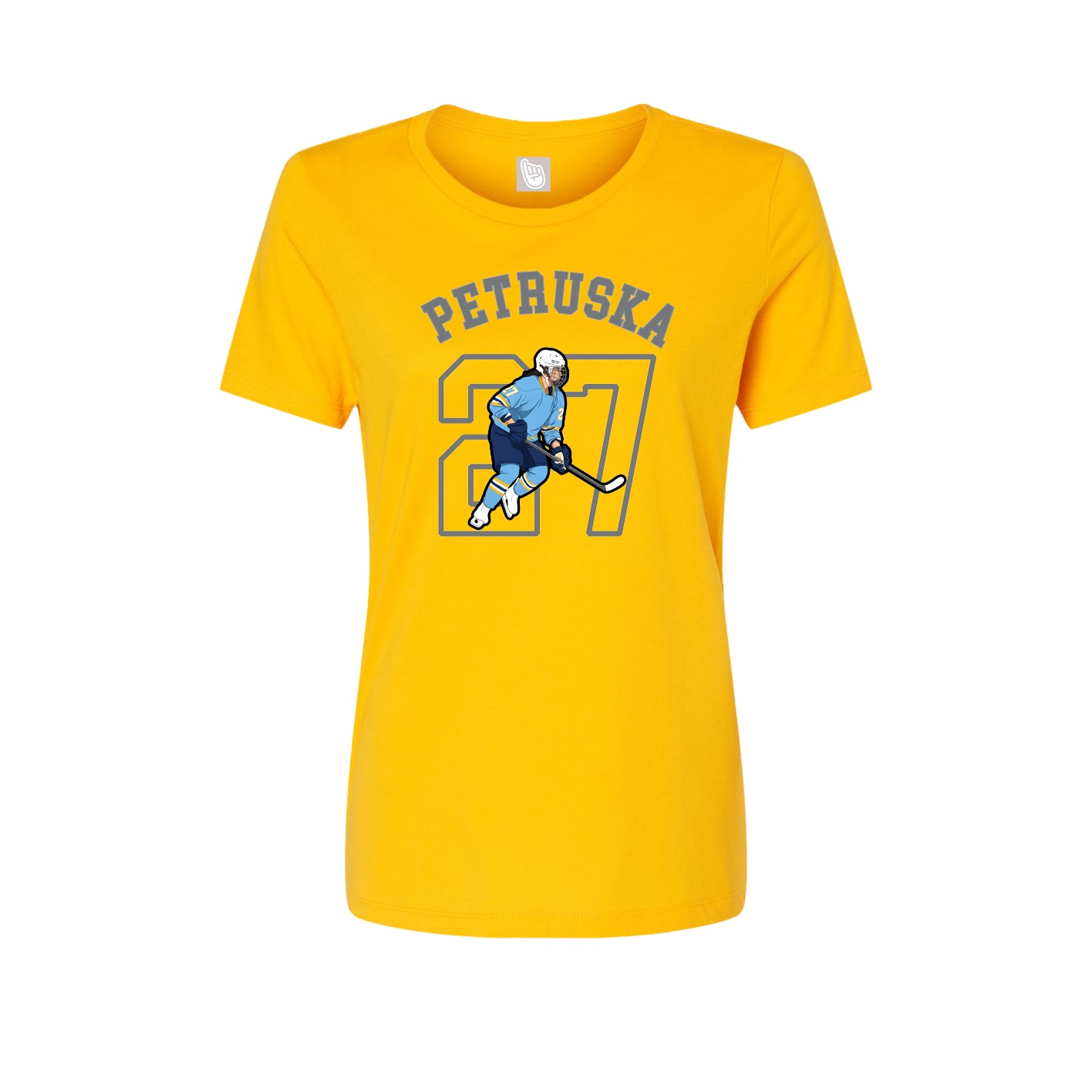 Fitted Women's Tee — Shirsey Arch in Gold