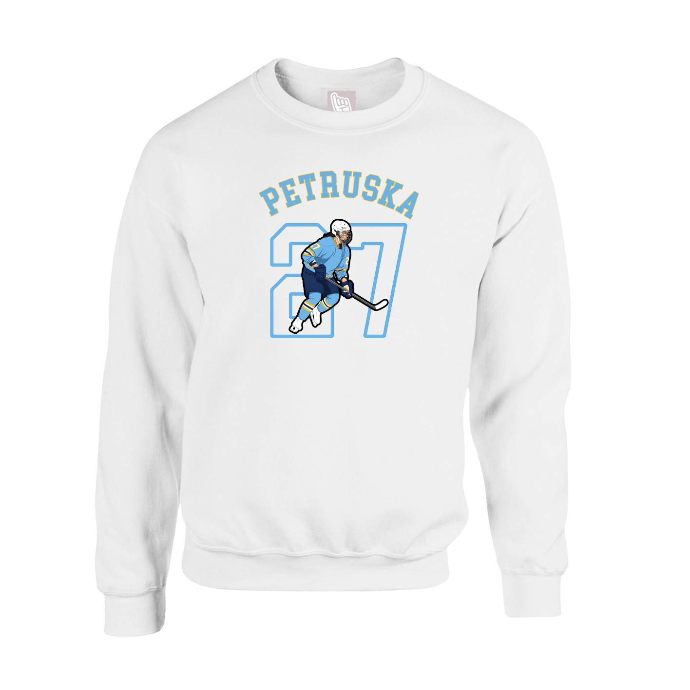 Fleece Crew — Shirsey Arch in White
