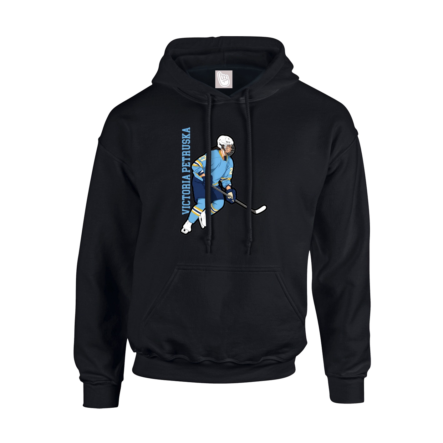 Hoodie — Name Vertical in Black