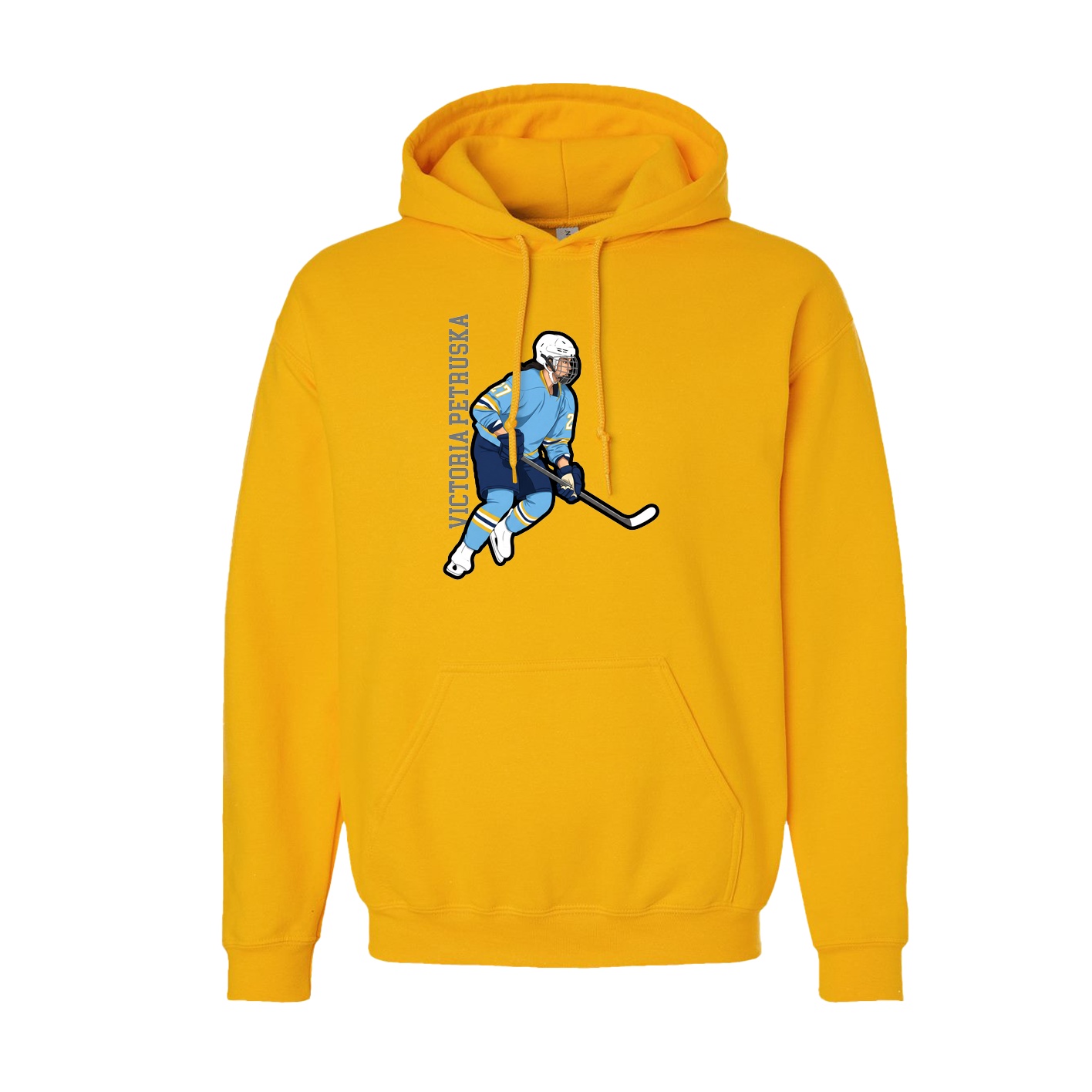 Hoodie — Name Vertical in Gold