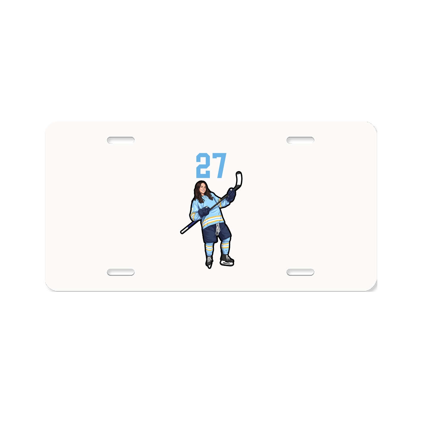 License Plate — Number Top in Classic