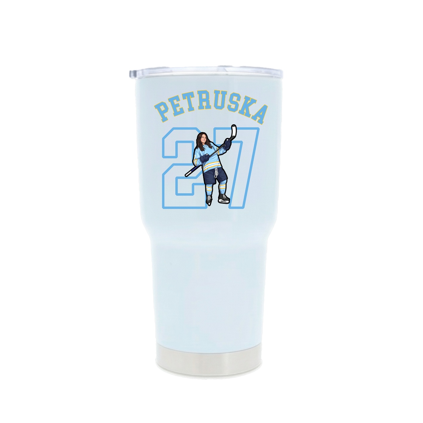 30oz Stainless Steel Tumbler — Shirsey Arch in White