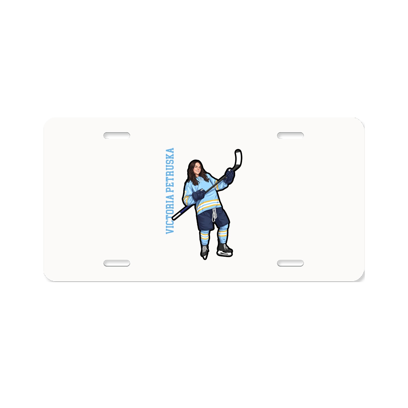 License Plate — Name Vertical in Classic